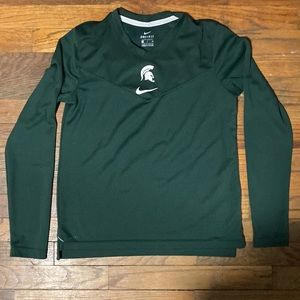 Nike Green Michigan State Dri-FIT Long Sleeved Shirt